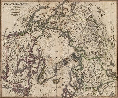 1832 - Nordpol (Replikat) 38 x 34cm