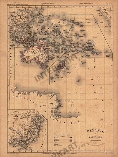 1843 - Oceanie 36 x 48cm (Replica)