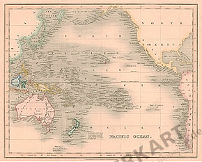 1840 ca - Oceania, Pacific Ocean (Replica) 30 x 24cm