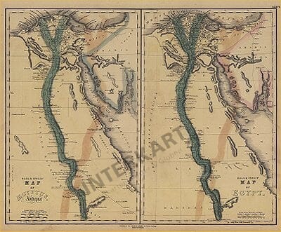 Map of Aegyptus and Antique Egypt