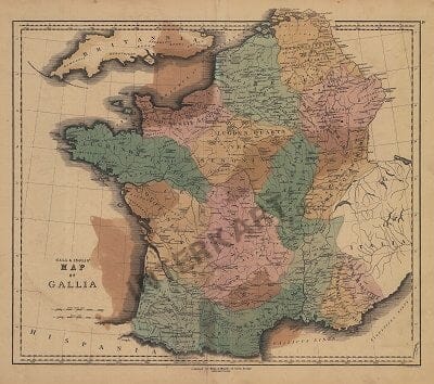 1840 - Map of Gallia