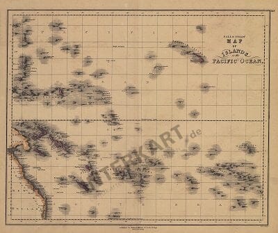 1840 - Map of Islands in the Pacific Ocean