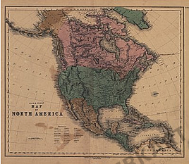 1840 - Map of North America (Replikat)