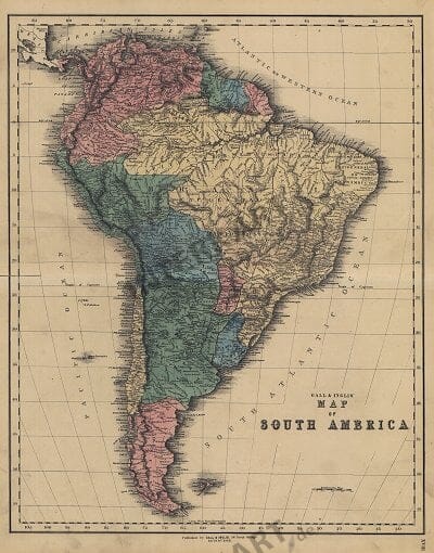 1840 - Map of South America (Replica)