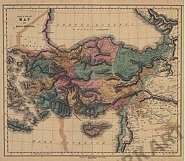 1840 - Map of Asia Minor - old historical map