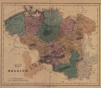 1840 - Map of Belgium