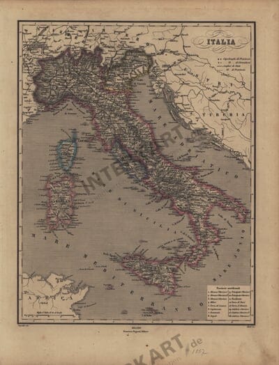 1867 - Italy 39 x 40cm