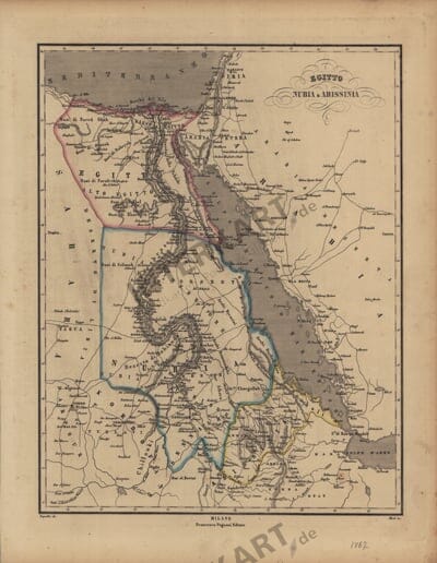 1867 - Egitto Nubia e Abissinia