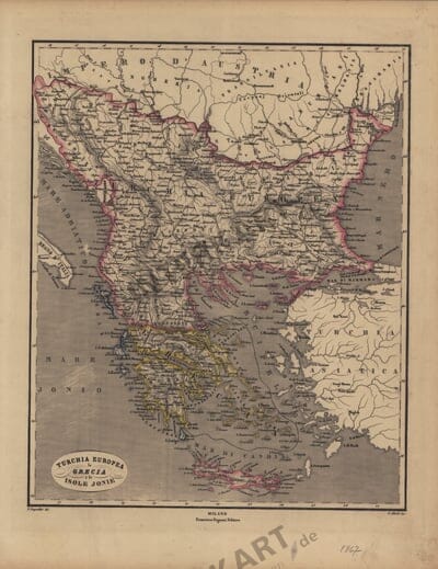1867 - Turchia Europea la Grecia e le isole sonie