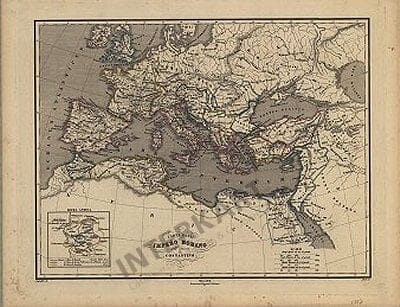 1867 - Carta dell Impero Romano all epoca di Constantino (Replica)