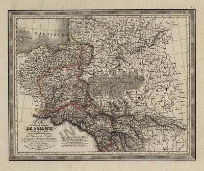 1824 - Carte de Pologne