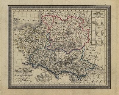 1823 - Carte Generale du Pologne