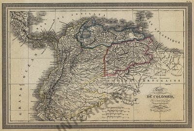 1826 - Carte de la Republique de Colombie (Replica)