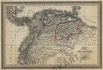 1826 - Carte de la Republique de Colombie (Replica)