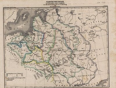 Karten zur Geschichte Polens und westlichen Russlands M4 Alte Landkarte 1890 