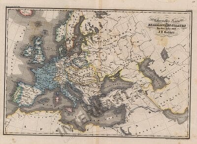 1850 - Übersichs-Karte der Europäischen Staaten für's Jahr 1810