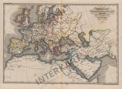 1850 - Europe, Nordafrica and Minor Asia at 12. a. 13. century (Replica)
