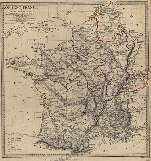 1831 - Ancient France or Gallia Transalpina