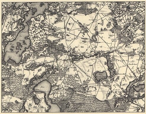1788 - Ein Teil der Mecklenburgischen Seenplatte (Facsimile) (Replica)