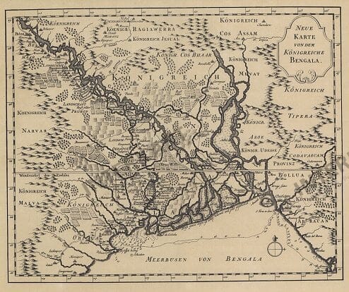 1764 - Neue Karte von dem Königreiche Bengala (Facsimile)