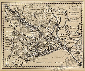 1764 - Neue Karte von dem Königreiche Bengala (Faksimile)