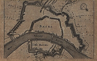 Basel Alte Historische Karte
