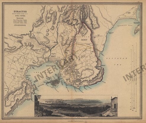 1872 - Syracuse with the remaining vestiges of its five cities