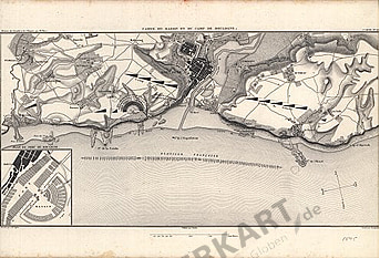1845 - Carte du Bassin et du camp de Boulogne
