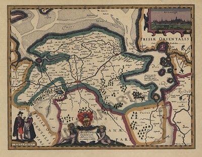 1617 - Groninga (Karte der Provinz Groningen) (Facsimile)