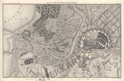 Plan de la Ville de Danzig et de ses Environs
