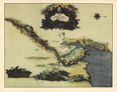 1693 - Eine Karte zur Entstehung des Trollhätta-Kanals