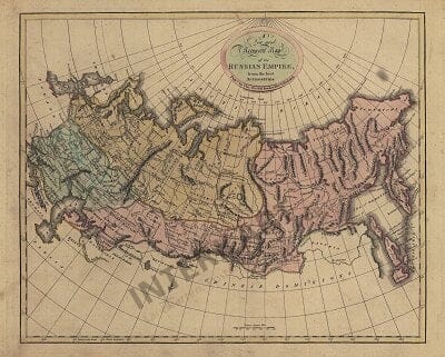 1801 - New and Accurate Map of the Russian Empire