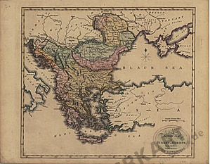 1801 - New and Accurate Map of Turkey in Europe