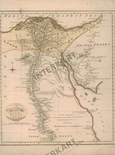 1801 - New and Accurate Map of Egypt (Replica)