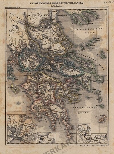 1850 - Peloponnes, Hellas und Thessalia