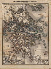 1850 - Peloponnes, Hellas und Thessalia