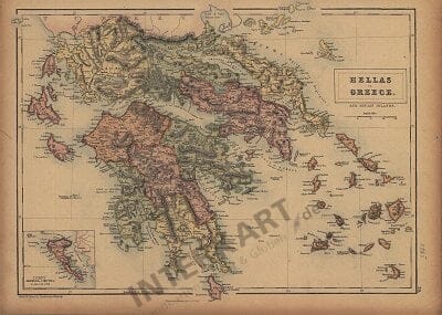1865 - Hellas or Greece and Indian Islands (Replica)