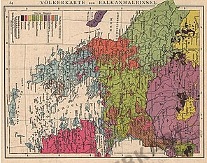 1881 - Völkerkarte der Balkanhalbinsel (Replikat)