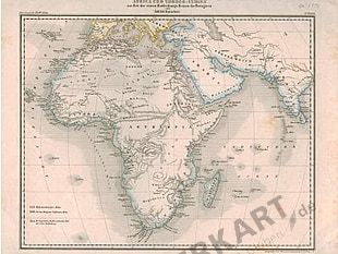 1850 - Afrika und Vorder Indien
