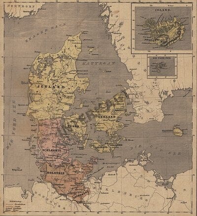1855 - Denmark 24 x 27cm