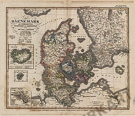 1833 - Daenmark mit Schleswig Holstein und Lauenburg (Replikat)