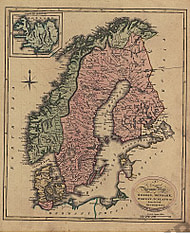 1801 - A New and Accurate Map of Sweden, Denmark, Norway, Icelan