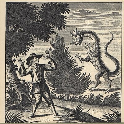 Switzerland - sonstige Karte / Mann gegen Drache (Replica) 16 x 16cm