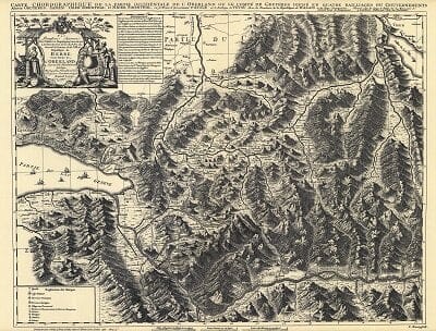 Carte Chorographique de la Partie Occidentale de l`Oberland (Replica)