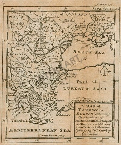 1744 - Südosteuropa - Türkei 15 x 15cm