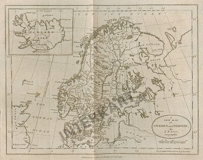 1783 - Schweden und Norwegen 32 x 26cm