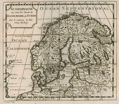 1722- Sweden, Denmark, Norway and Finland (Replica) 19 x 16cm