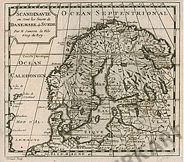 1722- Sweden, Denmark, Norway and Finland (Replica) 19 x 16cm