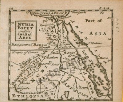 1744 - Egypt and the Red Sea 9 x 7cm