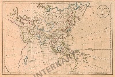 1782 - Asien (Replikat) 39 x 25cm